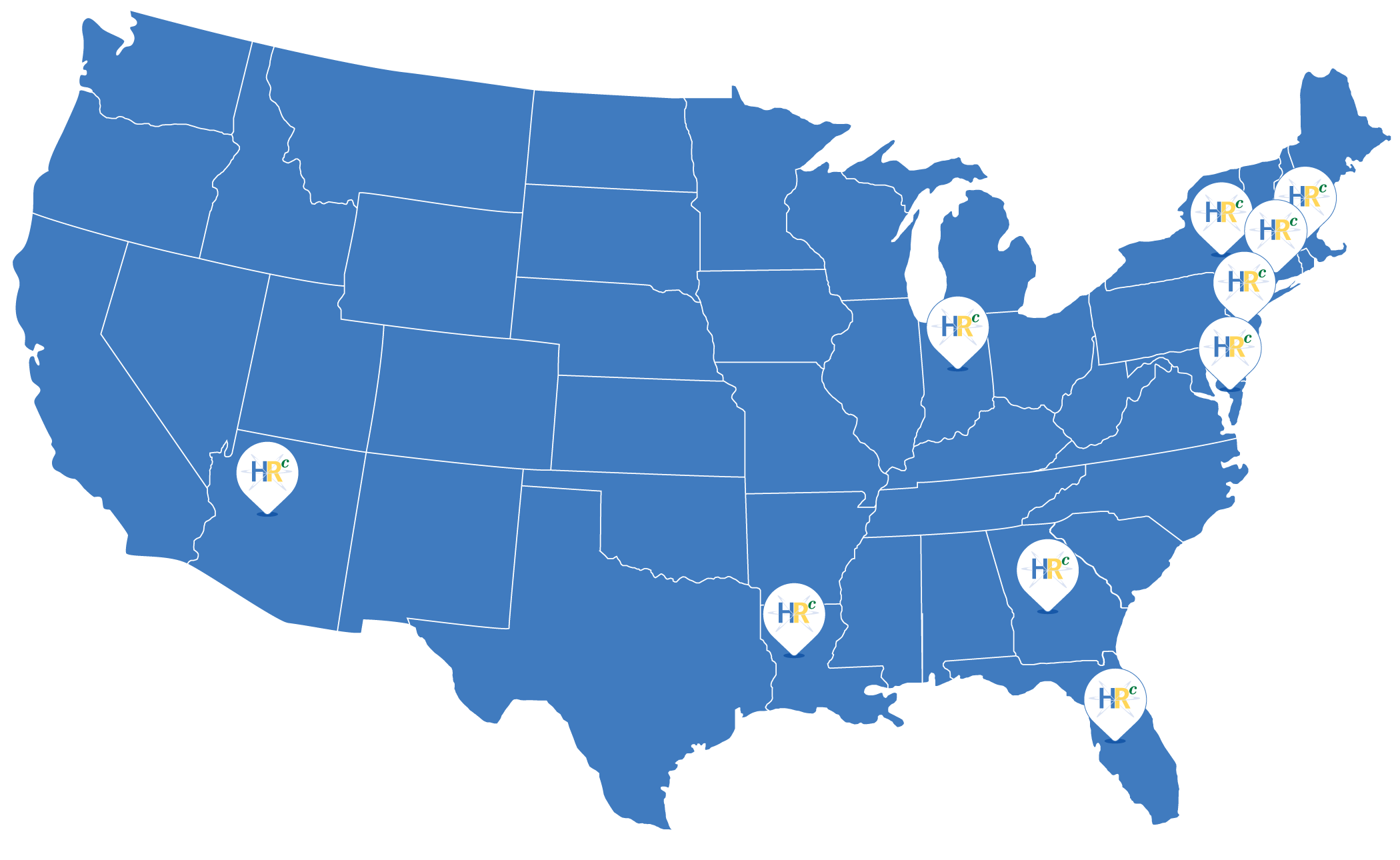 USA map locations